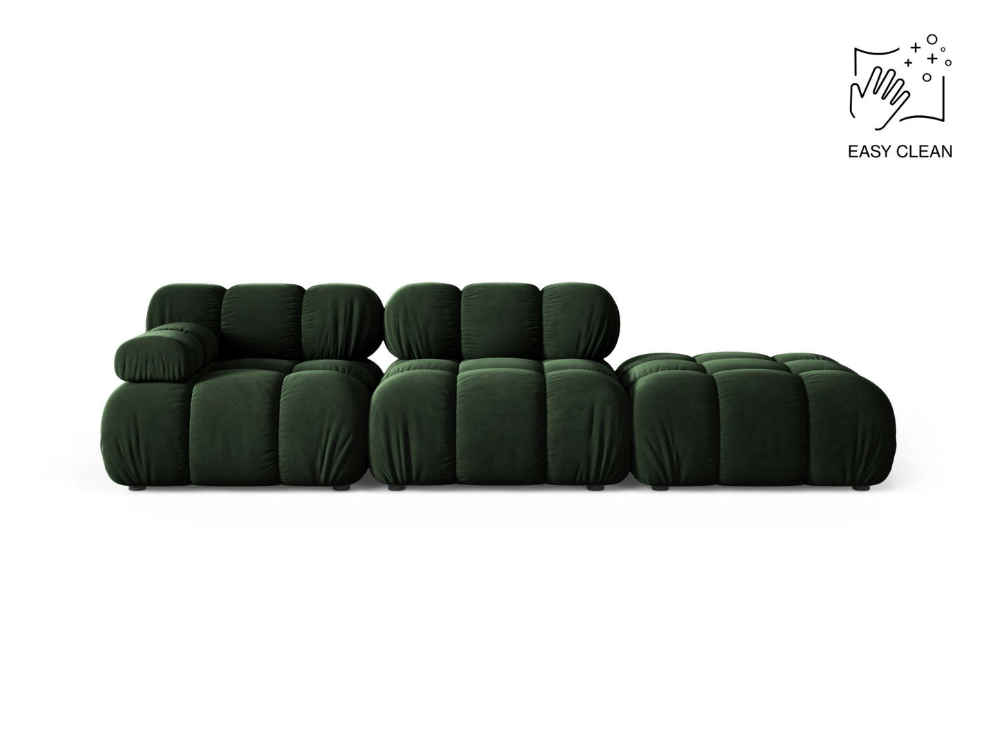 Bellis — Sofa (282x94x70 cm) Bottle Green (Venus 2940) Right