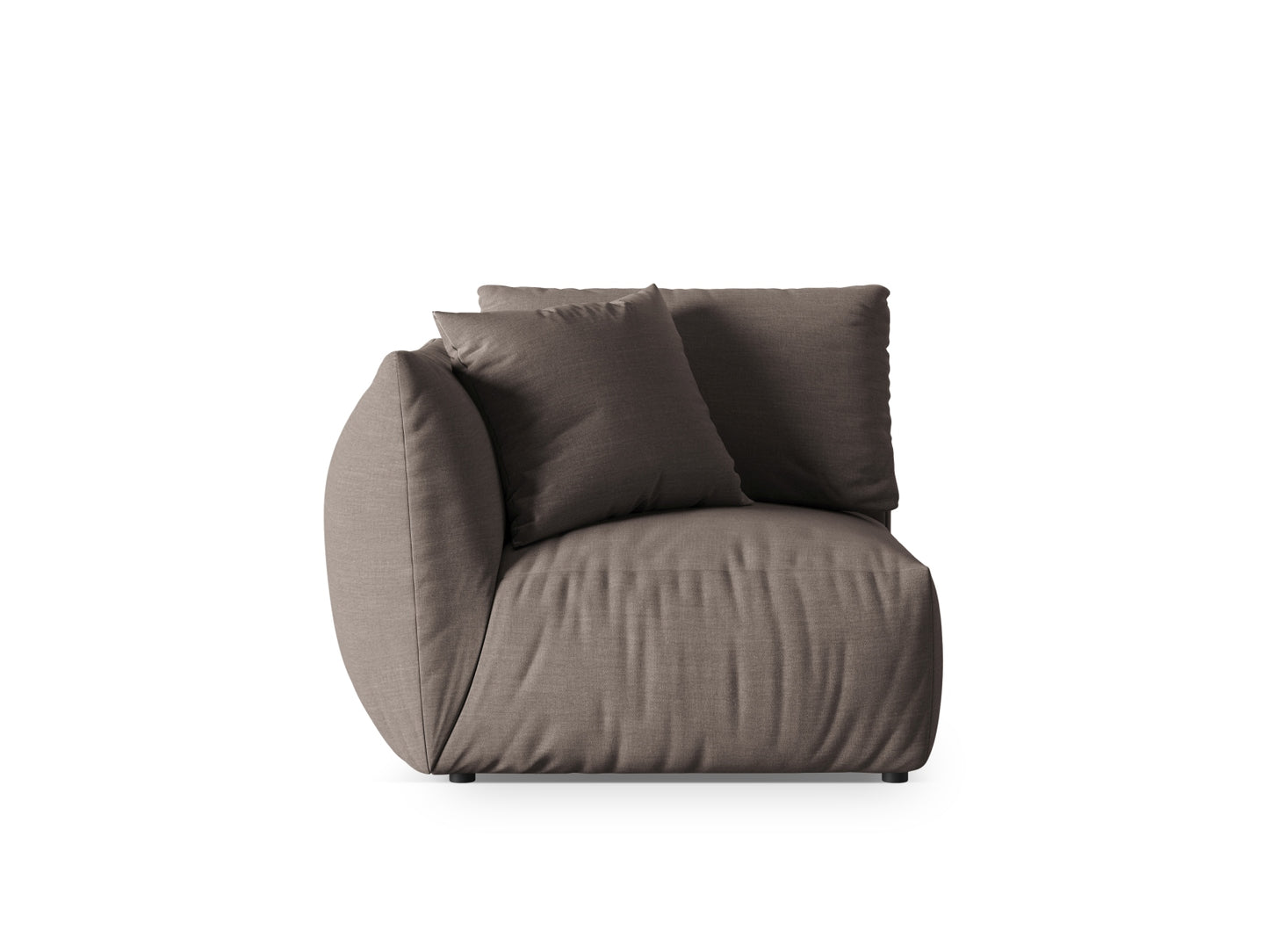 Chris — Modular Sofa Warm grey (LINS 07) Black Plastic Left