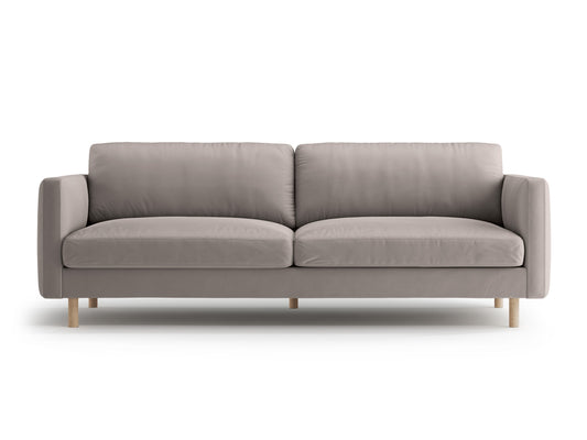 Eden — Sofa Warm grey (Paris Khaki) Natural Oak Wood