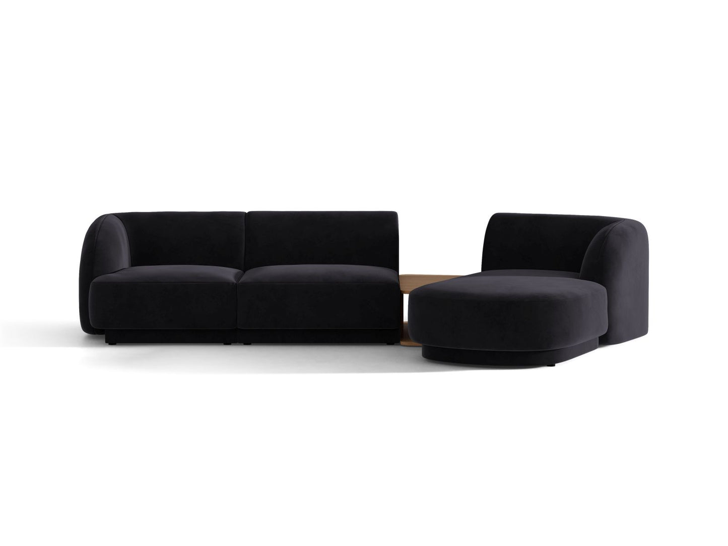 Miley — Sofa Black (Venus 2923) Black Plastic Right