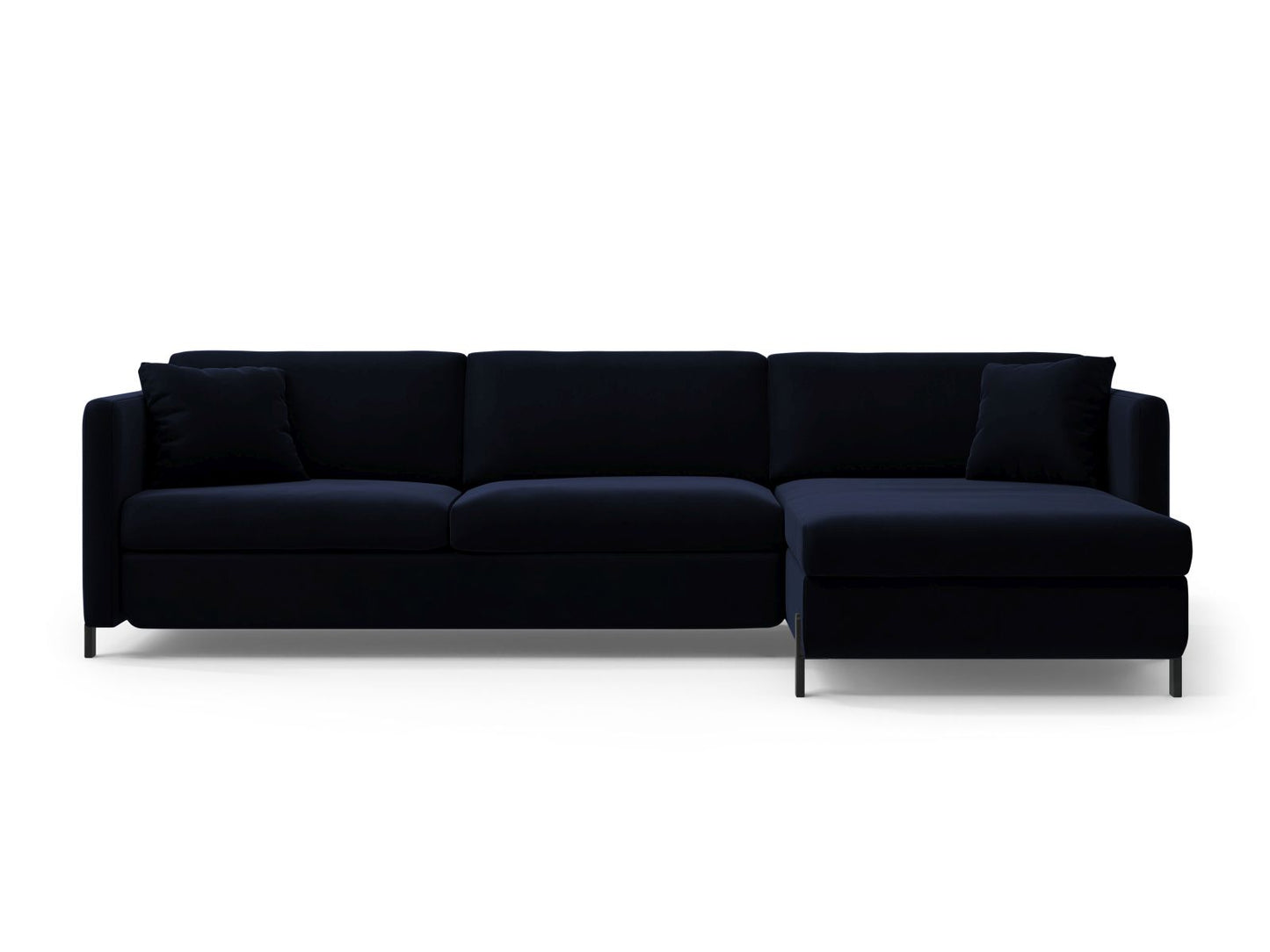 Gloria — Corner Sofa (266x170x88 cm) Royal Blue (Salvador 5) Right