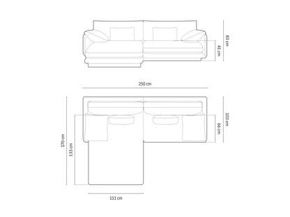 Torino — nurgadiivan (250,0 x 170,0 x 83,0 cm)
