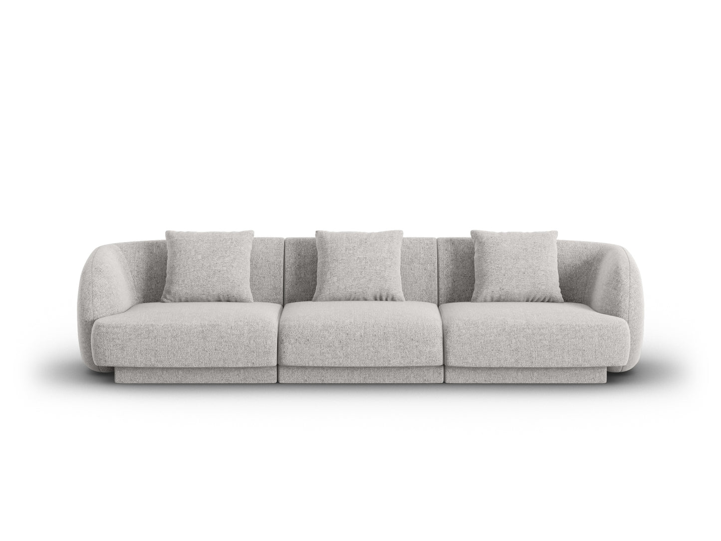 Tulum — Sofa Light Grey (Haga 06) Black Plastic