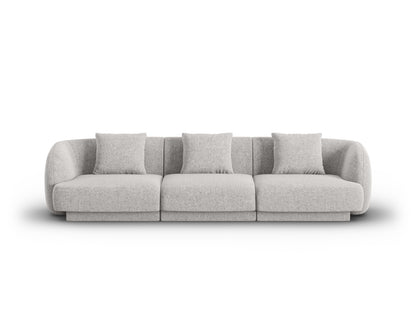 Tulum — Sofa Light Grey (Haga 06) Black Plastic