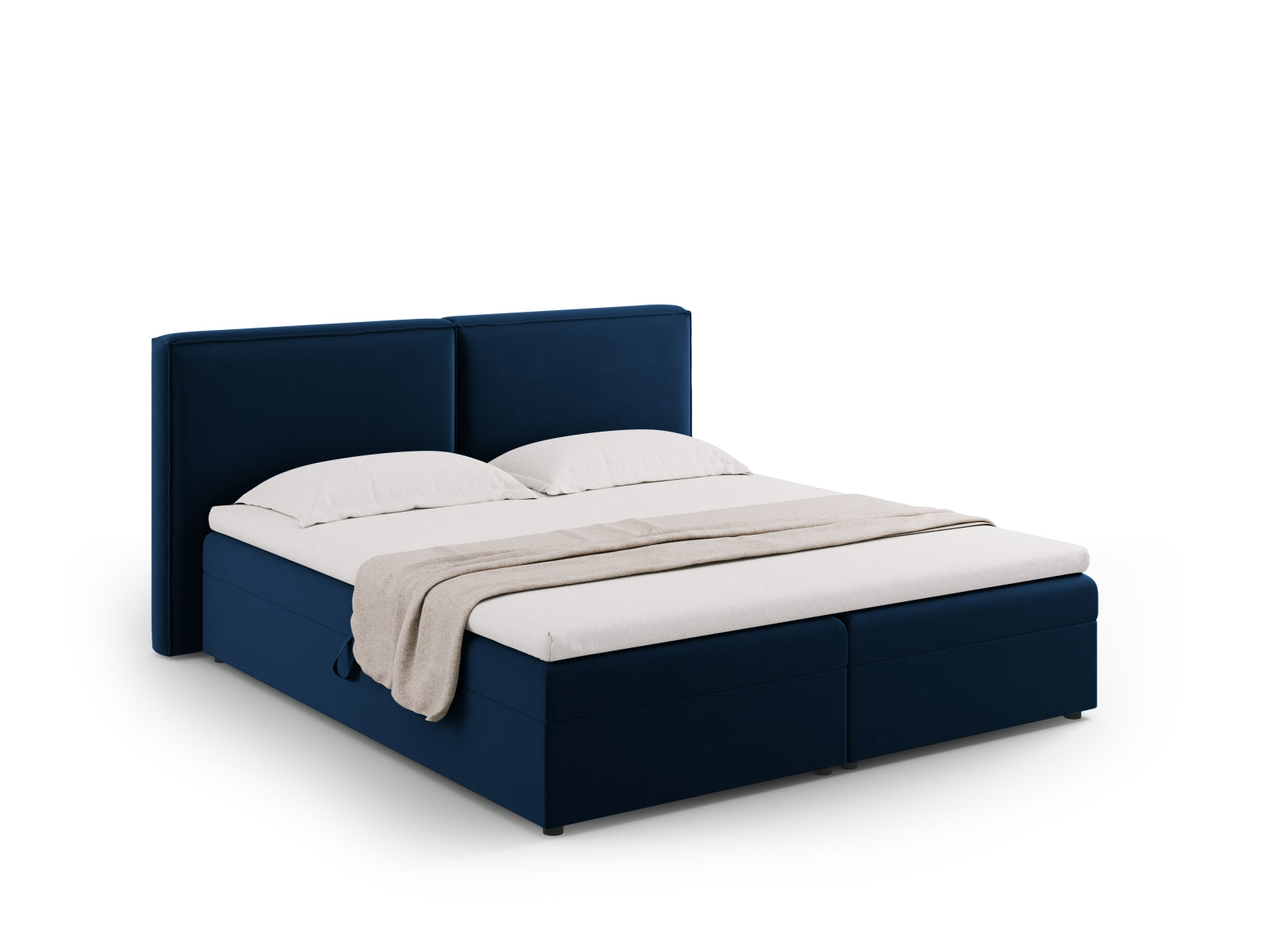 Arendal — Voodi Royal Blue (Bluvel 86) Must plastik
