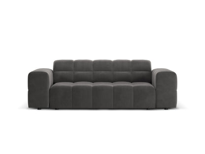 Chicago — Sofa Grey (Bluvel 14) Black Plastic