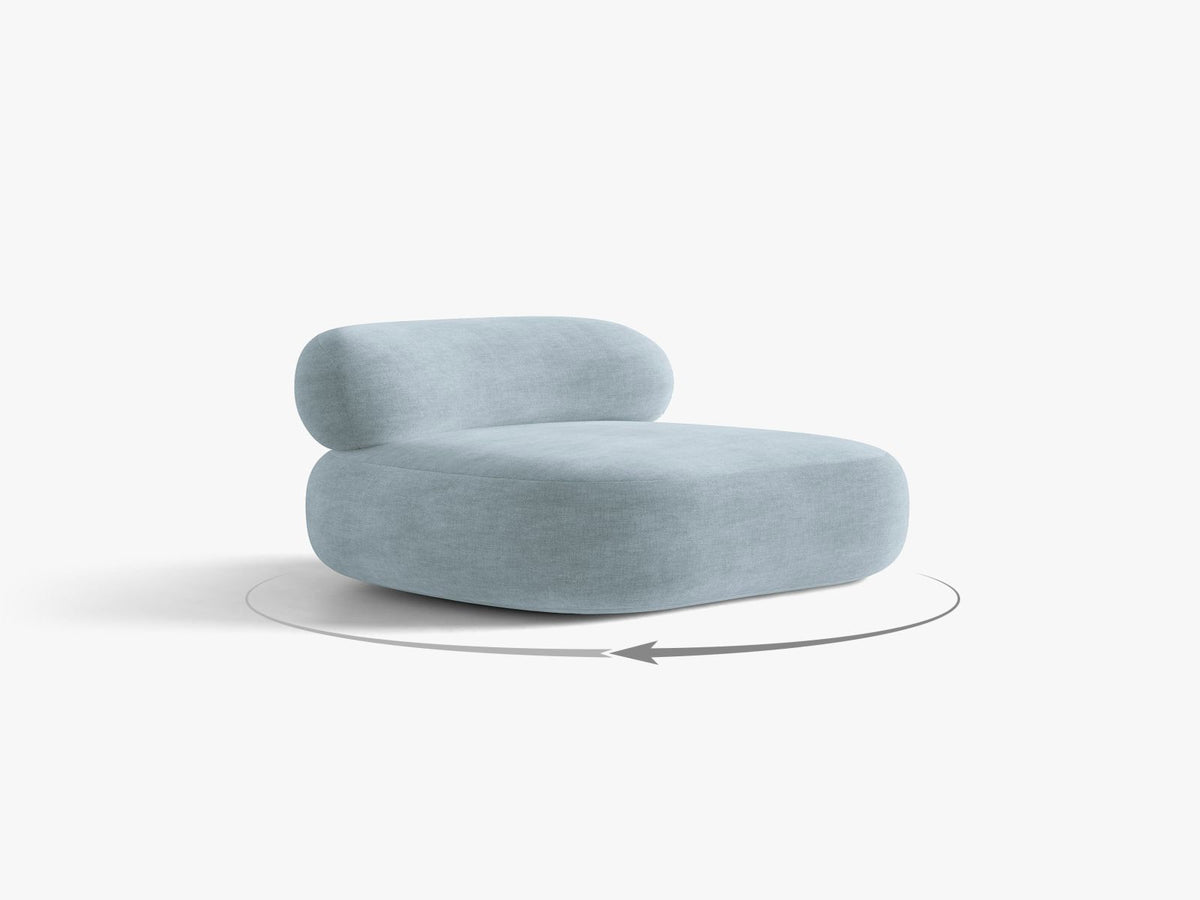 Aura — Armchair (84x91x73 cm) Pastel Blue (Golden 72) Black Metal
