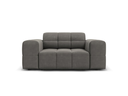 Chicago — Armchair Light Grey (Bluvel 13) Black Plastic