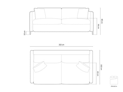 Gloria — Sofa (206x102x88 cm)