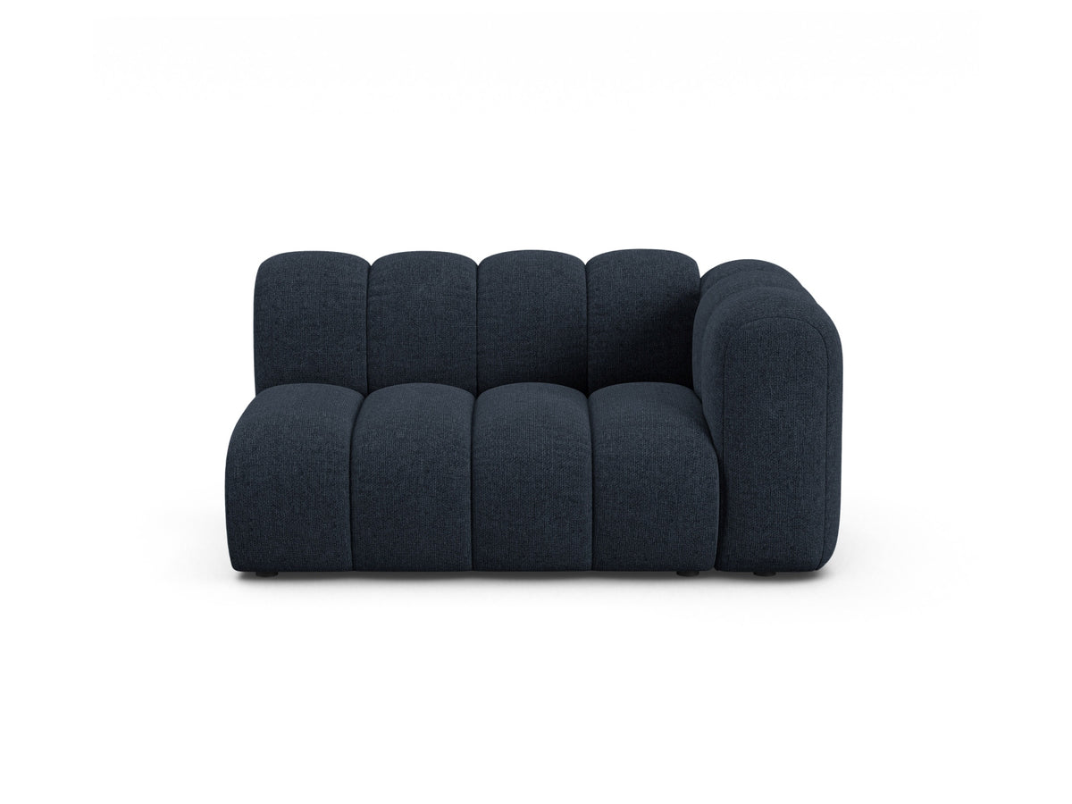 Lupine — Modular Sofa Navy Blue (Eden 16 Deep Blue) Black Plastic Right