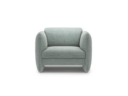 Georgia — Armchair (105x90x80 cm) Muted Blue (SILENCIO 72)