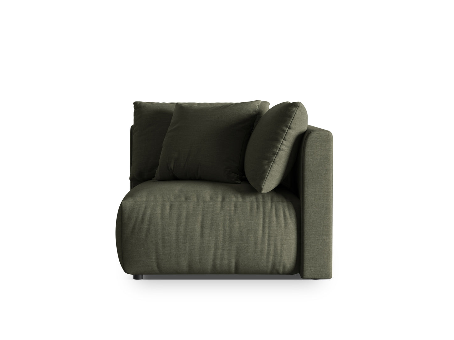 Chris — Modular Sofa Muted Blue (LINS 81) Black Plastic