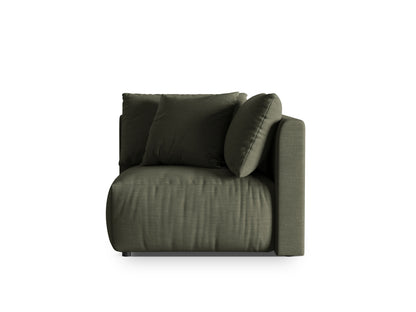 Chris — Modular Sofa Muted Blue (LINS 81) Black Plastic