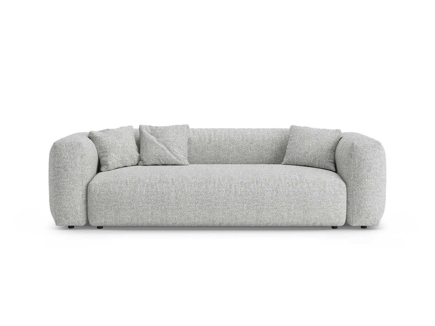 Martina — Sofa Silver (Monet Silver) Black Plastic