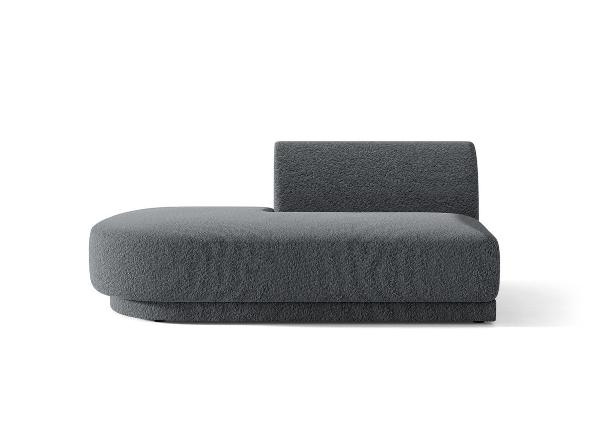 Miley — Modular Sofa Dark Grey (Baloo 2083) Black Plastic Left