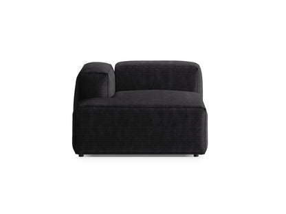 Bergamo — Chaise Longue Grey (Perla 35) Must plastik vasak