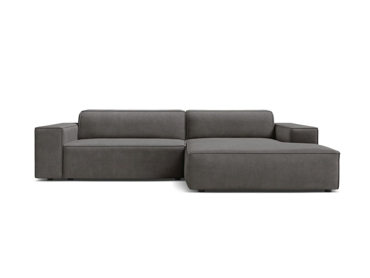 Jodie — Corner Sofa (224x162x77 cm) Light Grey (Bluvel 13) Right