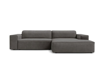 Jodie — Corner Sofa (224x162x77 cm) Light Grey (Bluvel 13) Right