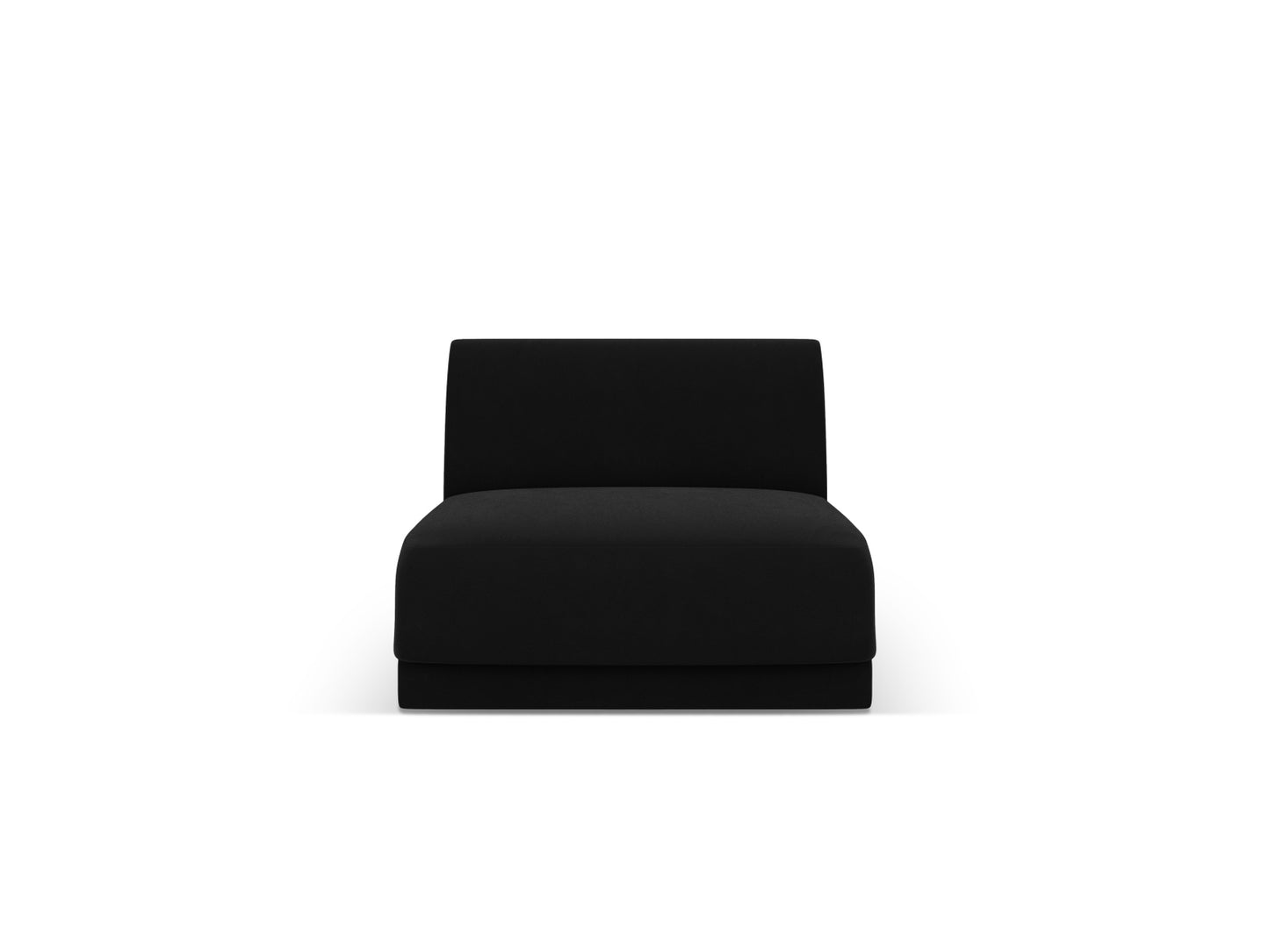 Miley — Modular Sofa Black (Bluvel 19) Black Plastic