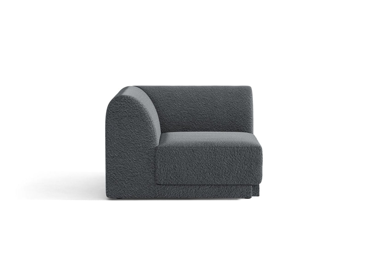Miley — Modular Sofa Dark Grey (Baloo 2083) Black Plastic Unknown