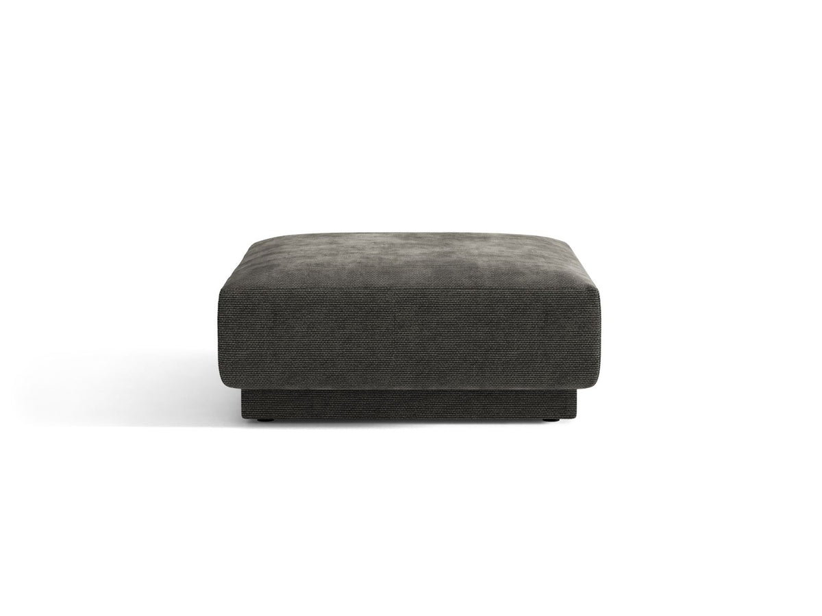 Miley — Pouf Dark Grey (Eden 20 Graphite) Black Plastic
