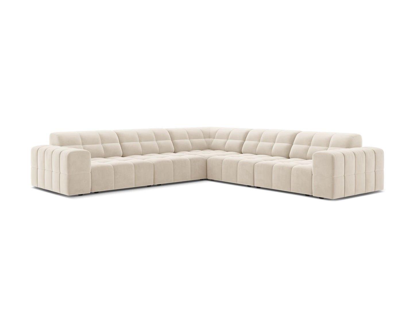Jennifer — Corner Sofa (285x285x78 cm) Light Beige (Bluvel 22)
