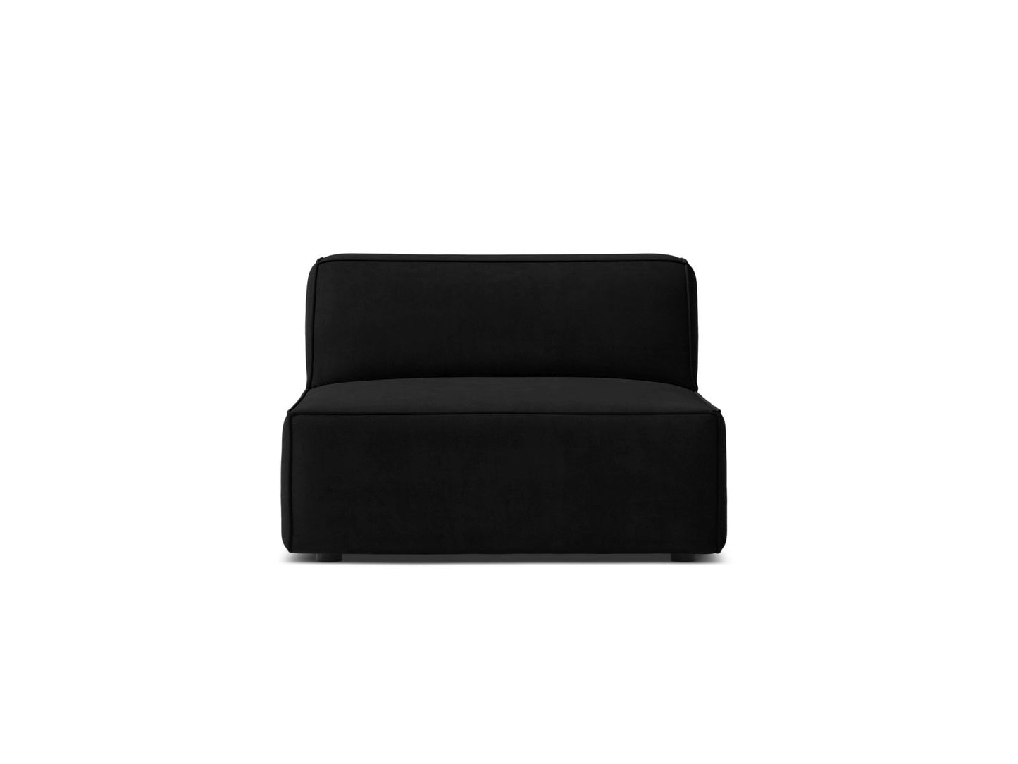 Jodie — Modular Sofa Black (Bluvel 19) Black Plastic