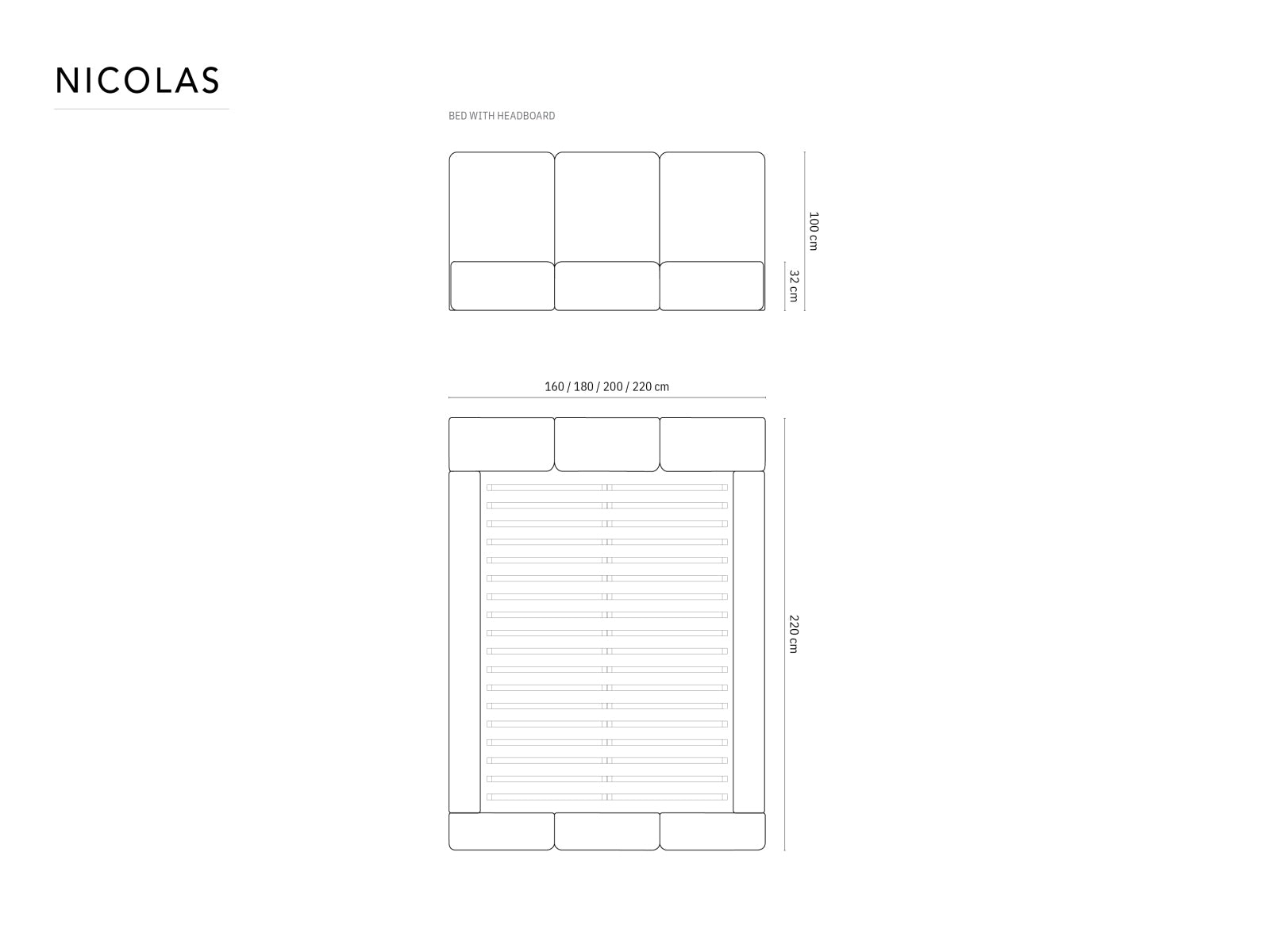 Nicolas — Bed (220x220x100 cm)