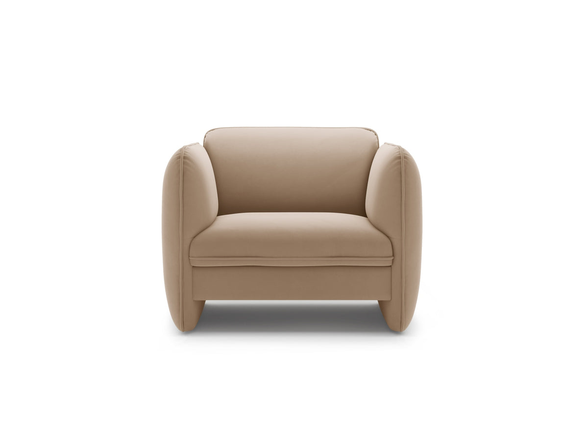 Georgia — Armchair (105x90x80 cm) Almond Beige (Magic Velvet 2282)