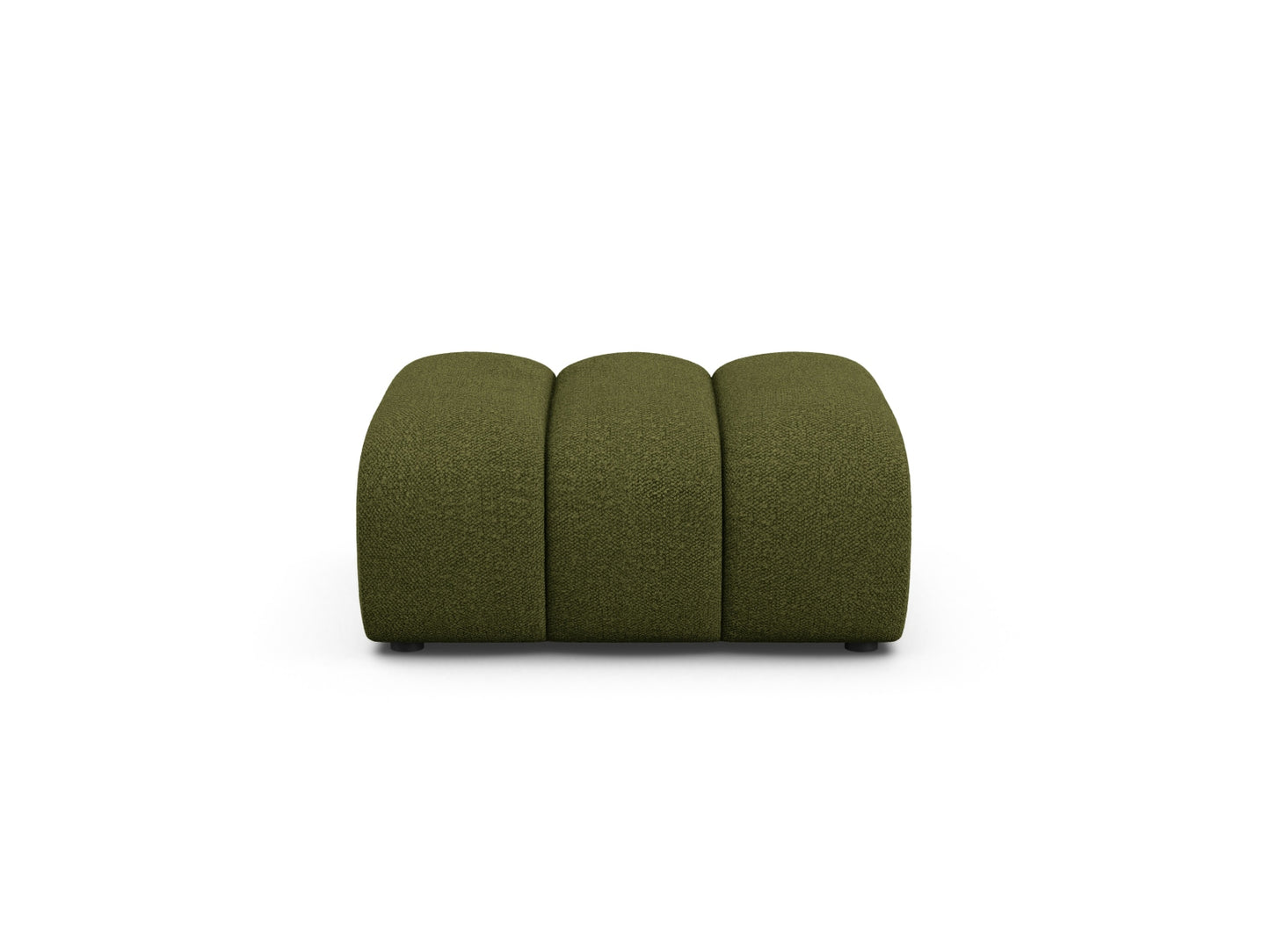 Lupine — Pouf Dark Olive Green (Baloo 2090) Black Plastic