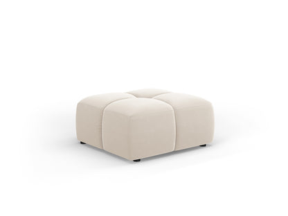 Moritz — Pouf Light Beige (Bluvel 22) Black Plastic