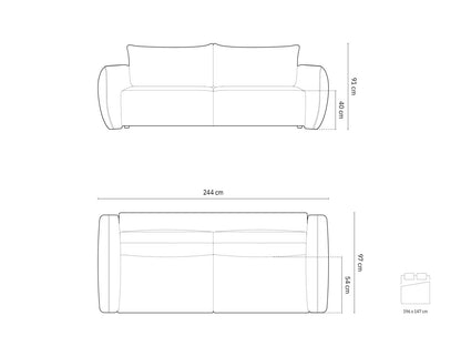 Kaelle — Sofa (244x97x91 cm)