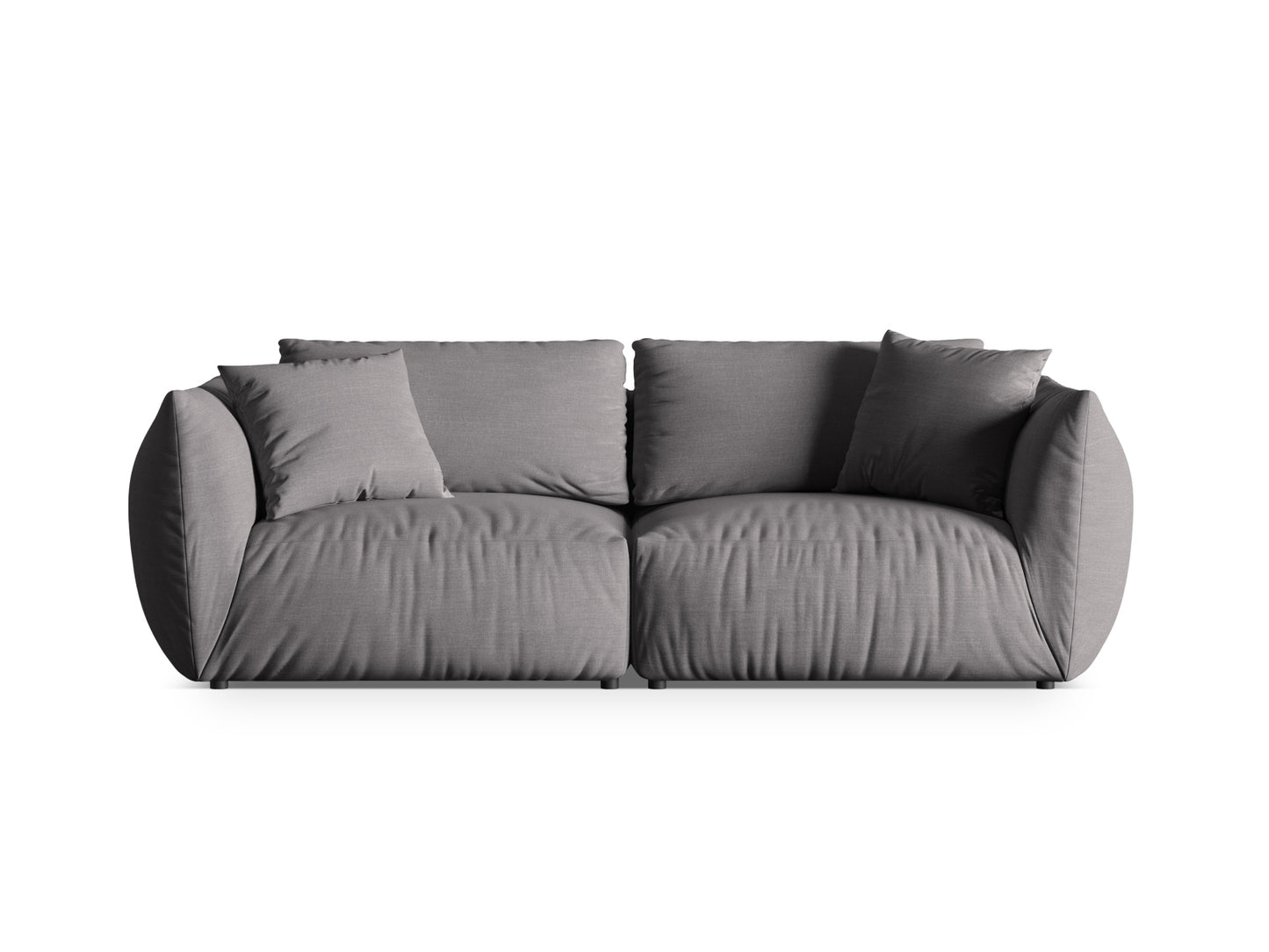 Chris — Sofa Sand (LINS 32) Black Plastic