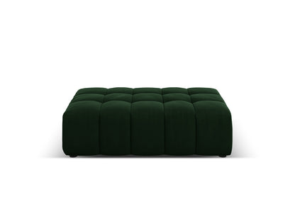 Chicago — Pouf Bottle Green (Bluvel 78) Black Plastic