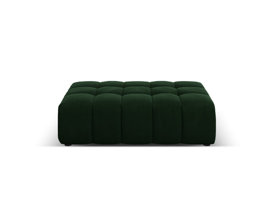 Chicago — Pouf Bottle Green (Bluvel 78) Black Plastic