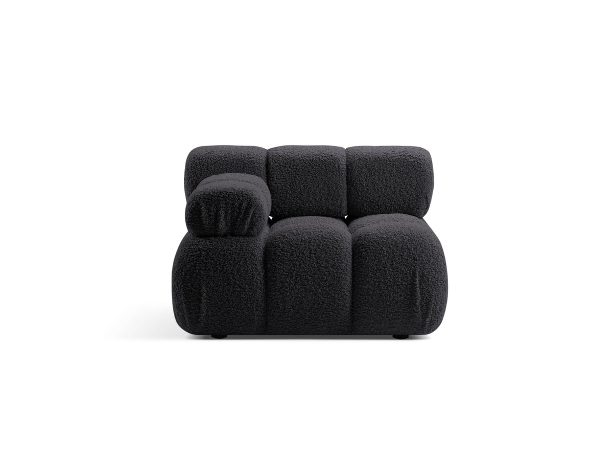 Bellis — Modular Sofa (94x94x70 cm) Graphite (Rolf 8) Left