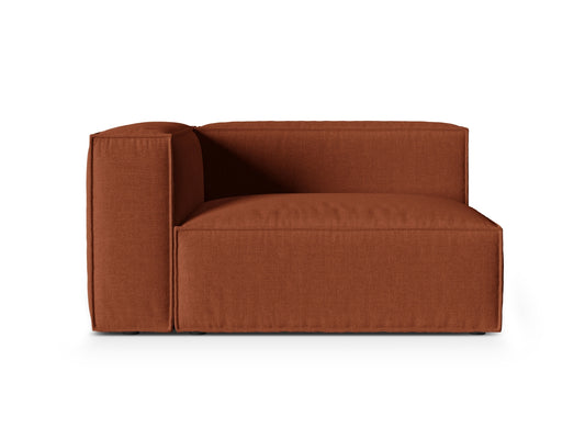Nuria — Modular Sofa Brick (Liberty 9) Black Plastic Left