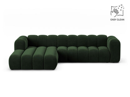 Lupine — Corner Sofa Bottle Green (Venus 2940) Black Plastic