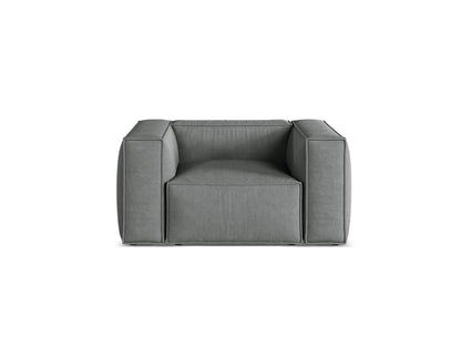 Aveiro — Armchair Grey (Liberty 20) Black Plastic