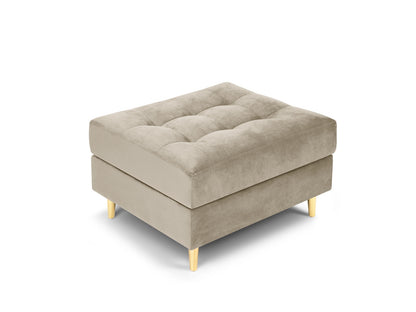 Aspen — Pouf Dark Beige (Salvador 2) Gold Metal