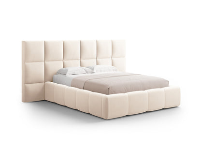 Livigno — Bed Light Beige (Bluvel 22) Black Plastic