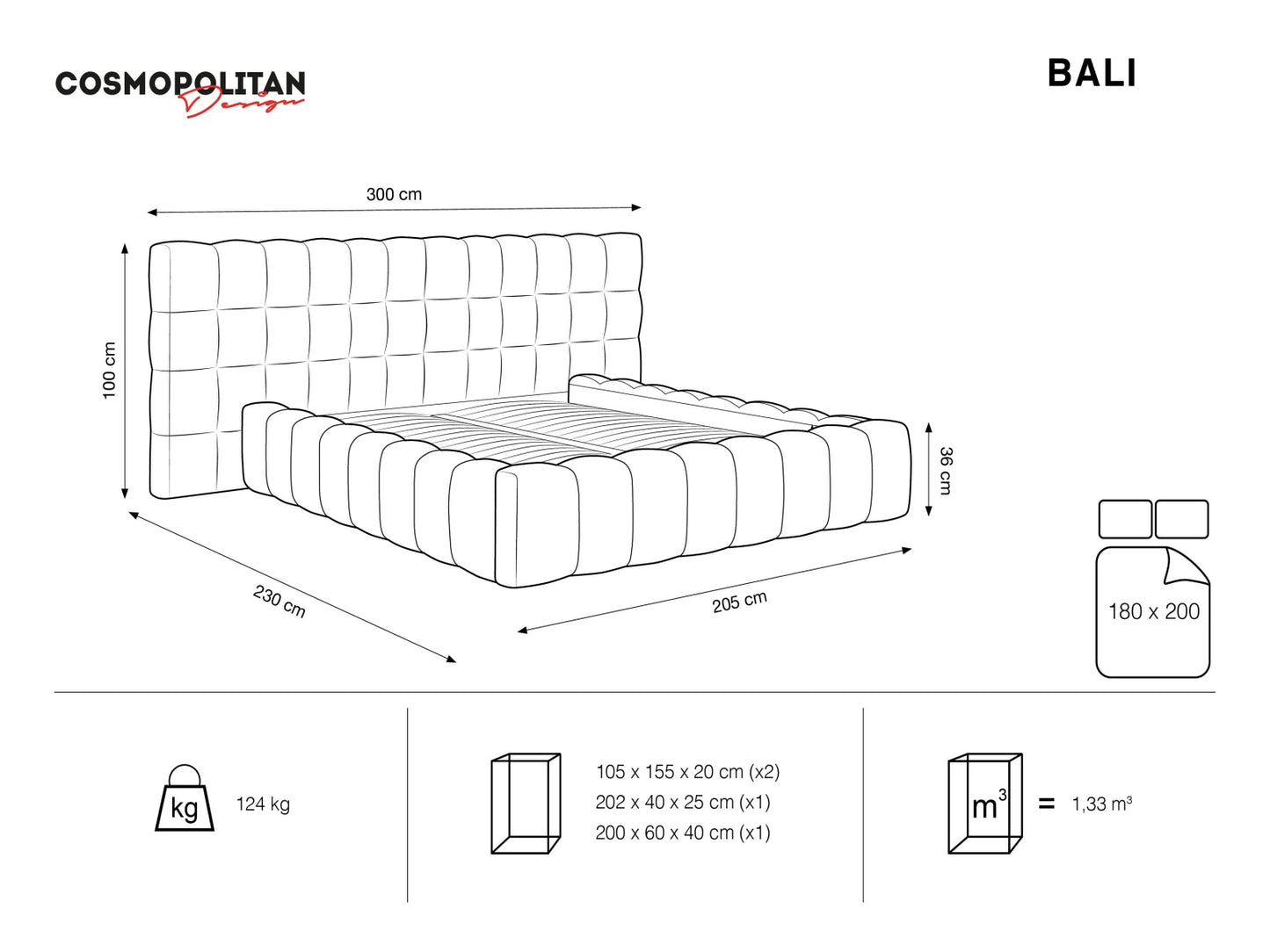 Bali — Bed (230x300x100 cm)