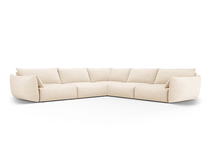 Matera — Corner Sofa Light Beige (Haga 23) Black Plastic