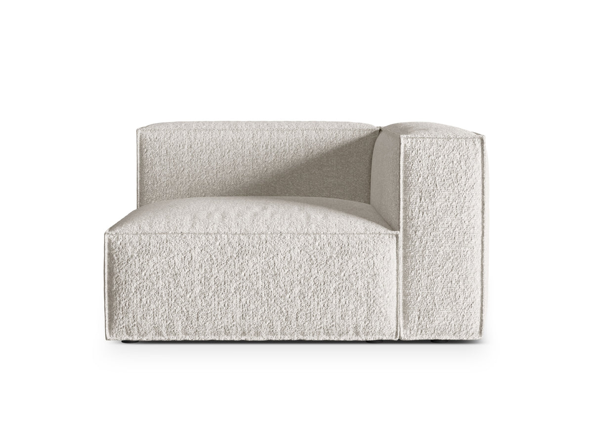 Nuria — Modular Sofa Grey Beige Melange (Monet Pearl) Black Plastic Right