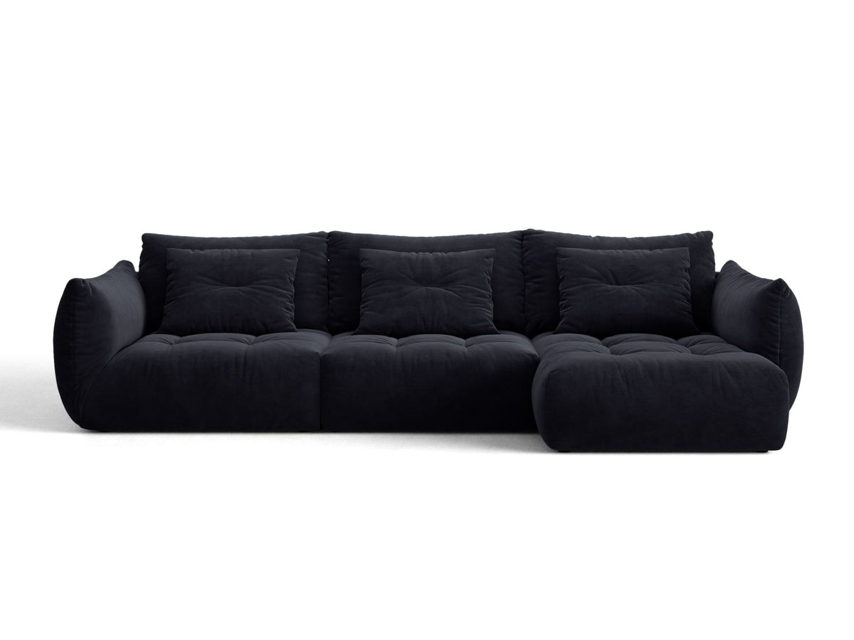 Bloom — Corner Sofa (327x152x97 cm) Pastel Blue (Casino Dark Blue) Right