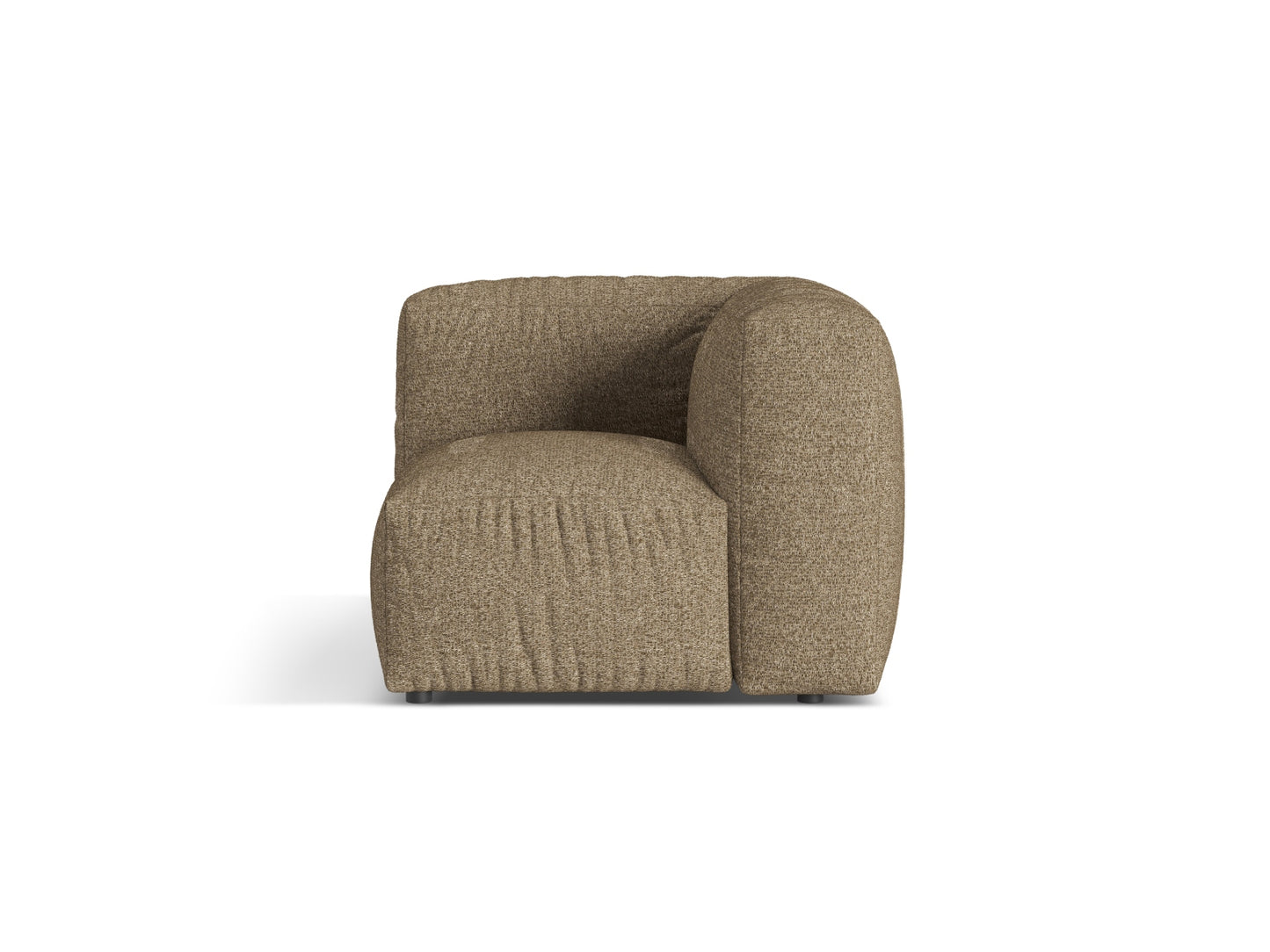 Martina — Modular Sofa Cappuccino (Monet Cappucino) Black Plastic