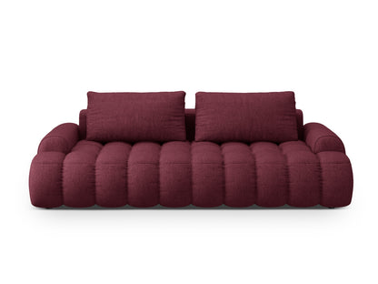 Linz — Sofa Burgundy (Sorella 59) Black Plastic