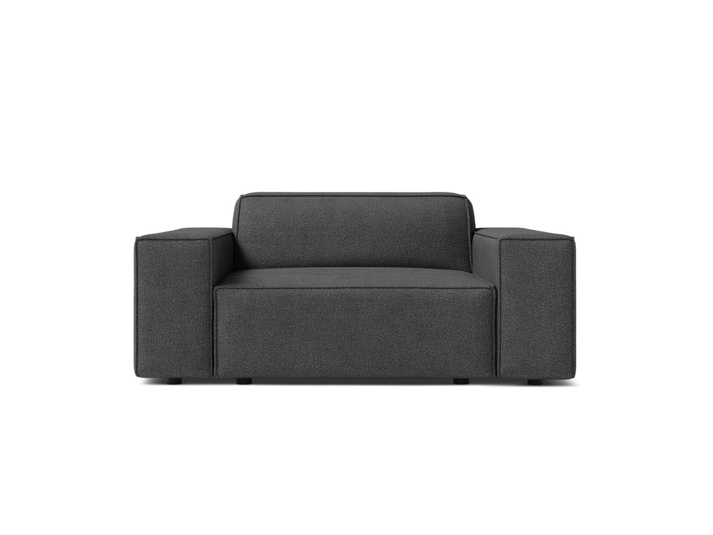 Jodie — Armchair Dark Grey (Baloo 2083) Black Plastic
