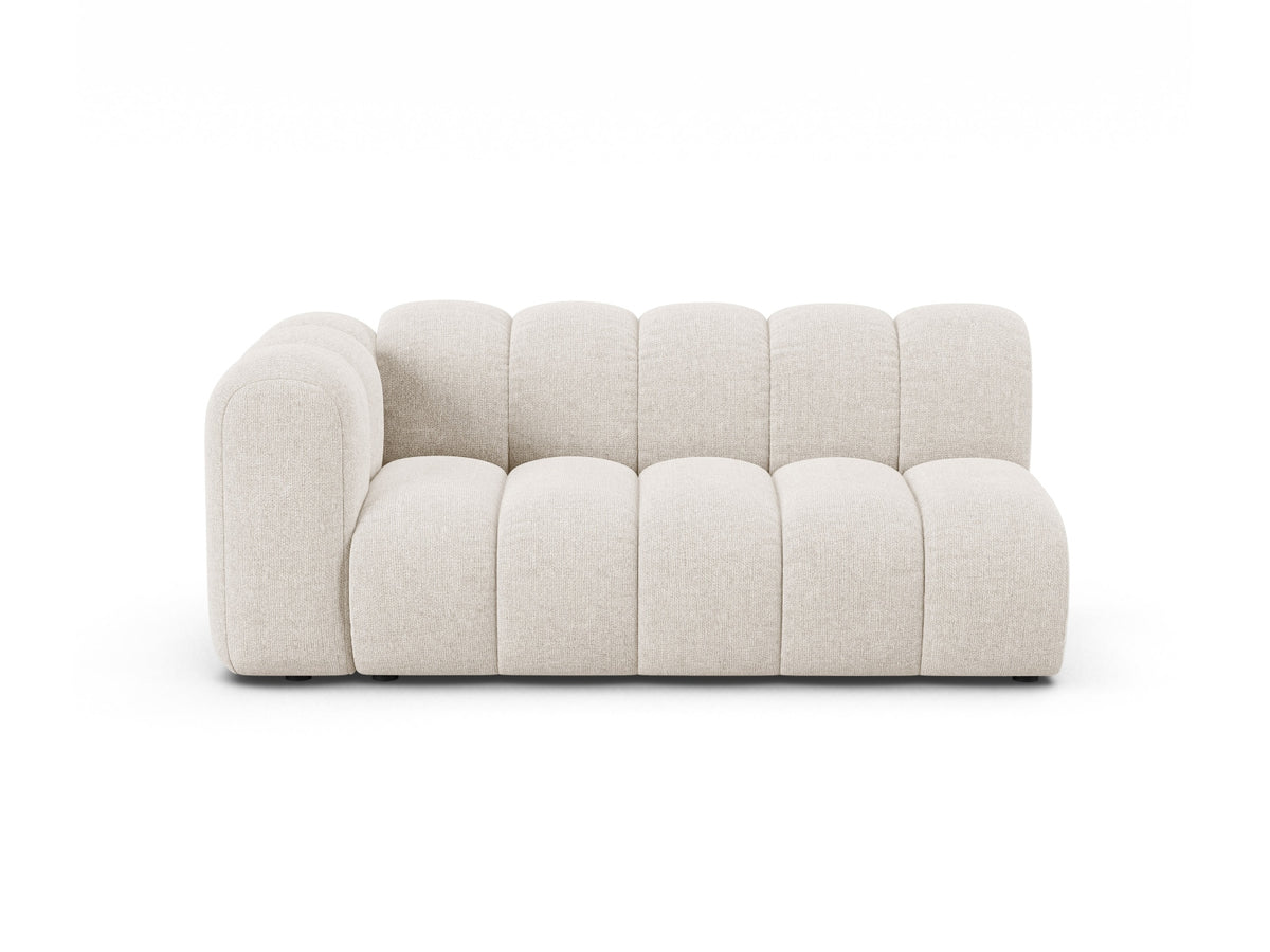 Lupine — Modular Sofa Light Beige (Eden 2 Pearl) Black Plastic Left