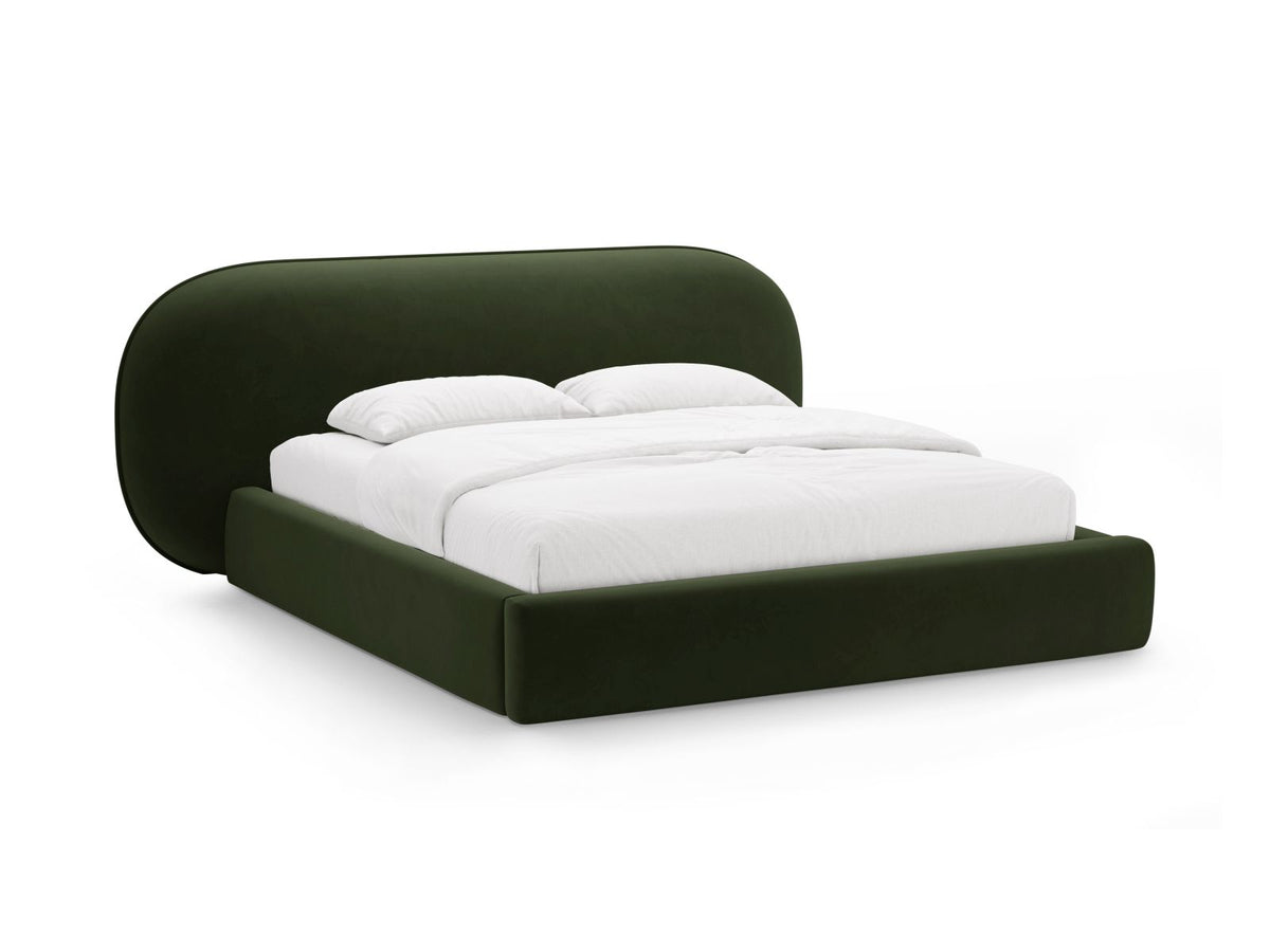 Ovalo — Bed Army Green (Magic Velvet 2295) Black Plastic